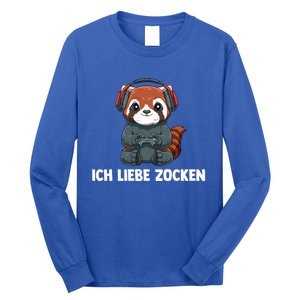 I Love Computer Gaming Gaming Red Panda Gift Long Sleeve Shirt