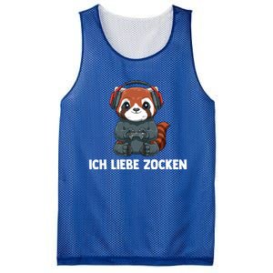 I Love Computer Gaming Gaming Red Panda Gift Mesh Reversible Basketball Jersey Tank