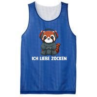 I Love Computer Gaming Gaming Red Panda Gift Mesh Reversible Basketball Jersey Tank