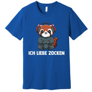 I Love Computer Gaming Gaming Red Panda Gift Premium T-Shirt