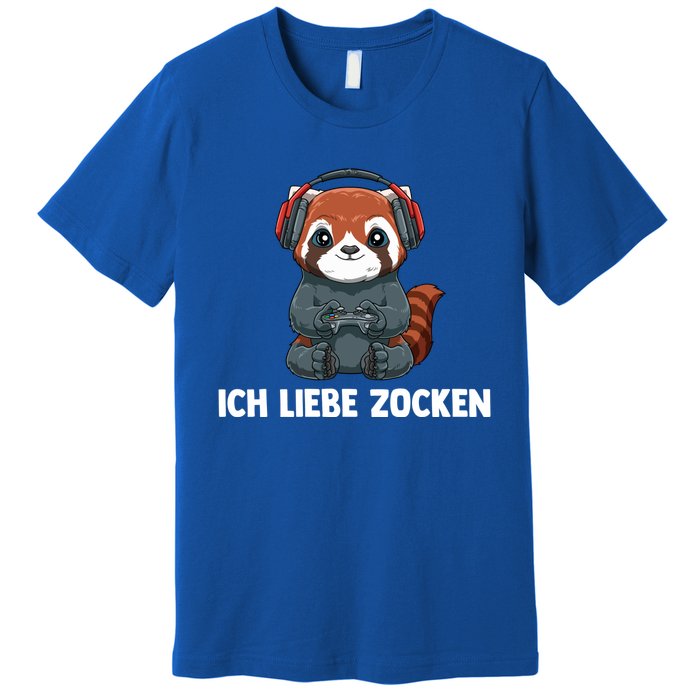 I Love Computer Gaming Gaming Red Panda Gift Premium T-Shirt