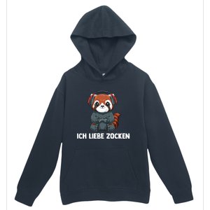 I Love Computer Gaming Gaming Red Panda Gift Urban Pullover Hoodie