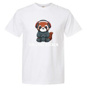 I Love Computer Gaming Gaming Red Panda Gift Garment-Dyed Heavyweight T-Shirt