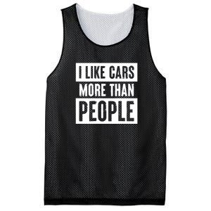 I Like Car More Than People Funny Car Lover Mesh Reversible Basketball Jersey Tank