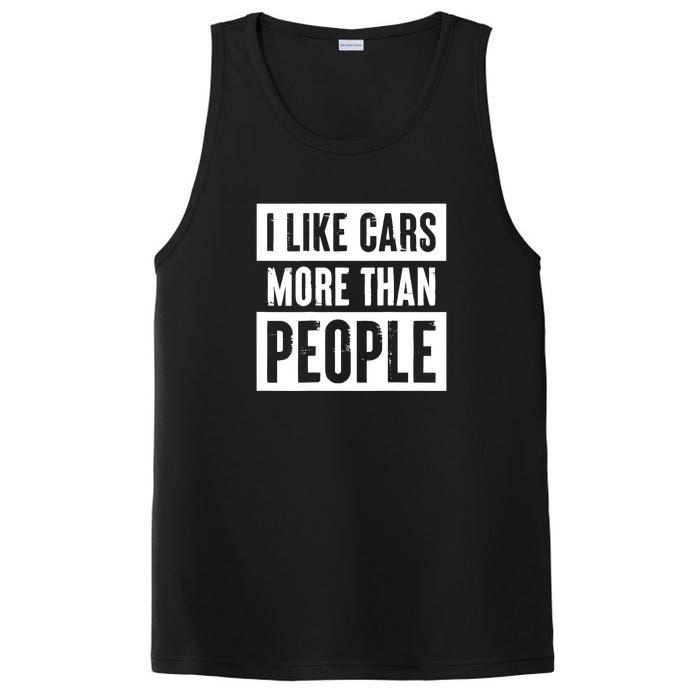 I Like Car More Than People Funny Car Lover PosiCharge Competitor Tank