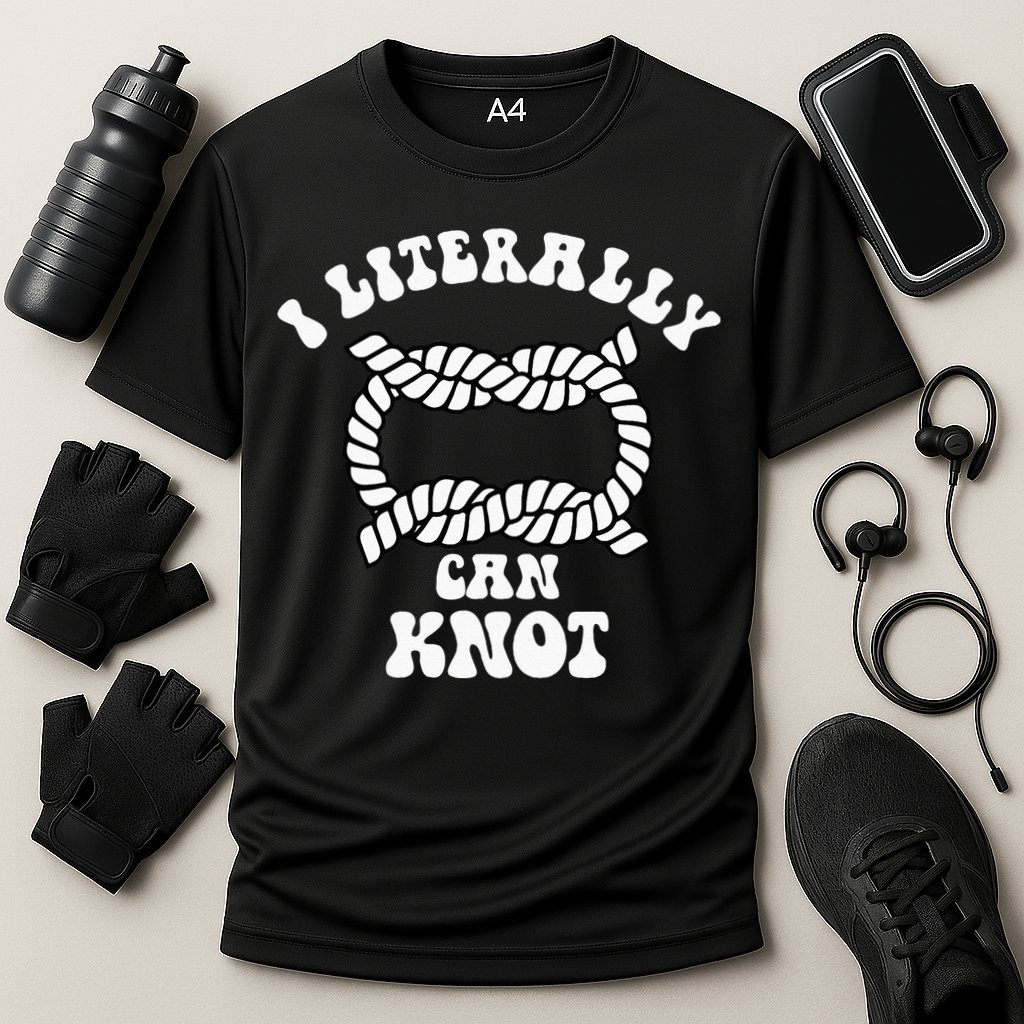 I Literally Can Knot Funny Knotting Performance Shirt