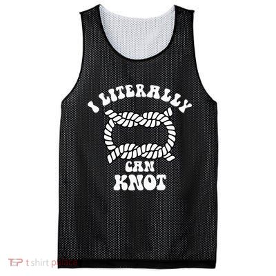 I Literally Can Knot Funny Knotting Mesh Reversible Basketball Jersey Tank