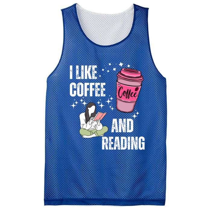 I Like Coffee And Reading For Coffee Lovers Present Gift Mesh Reversible Basketball Jersey Tank