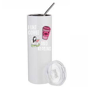 I Like Coffee And Reading For Coffee Lovers Present Gift Stainless Steel Tumbler