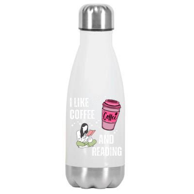 I Like Coffee And Reading For Coffee Lovers Present Gift Stainless Steel Insulated Water Bottle