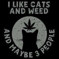 I Like Cats And Weed And Maybe 3 People 420 Day cannabis Cooling Performance Crew T-Shirt