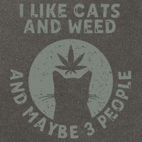 I Like Cats And Weed And Maybe 3 People 420 Day cannabis Cotton Canvas Backpack
