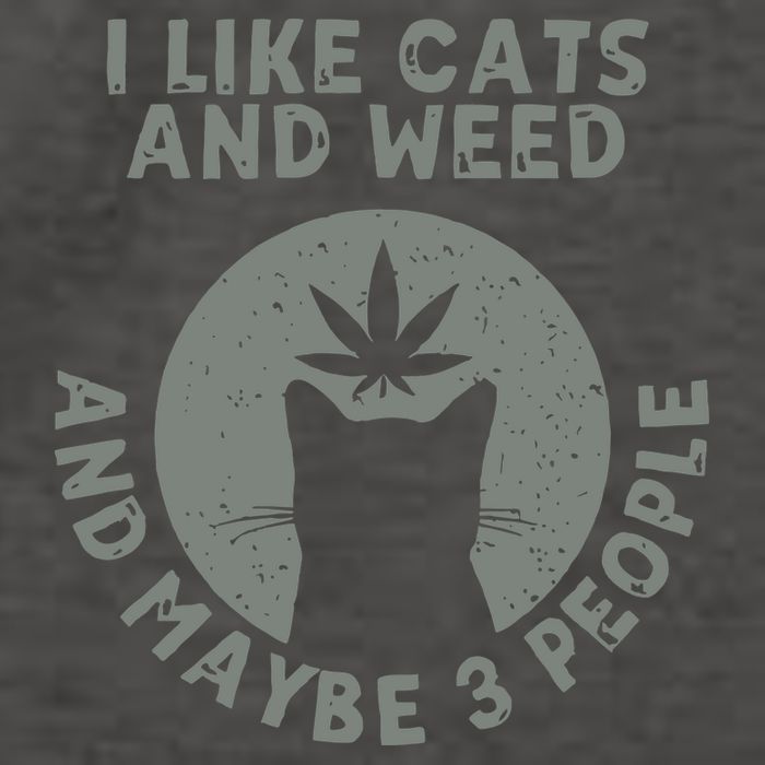 I Like Cats And Weed And Maybe 3 People 420 Day cannabis Vector Backpack