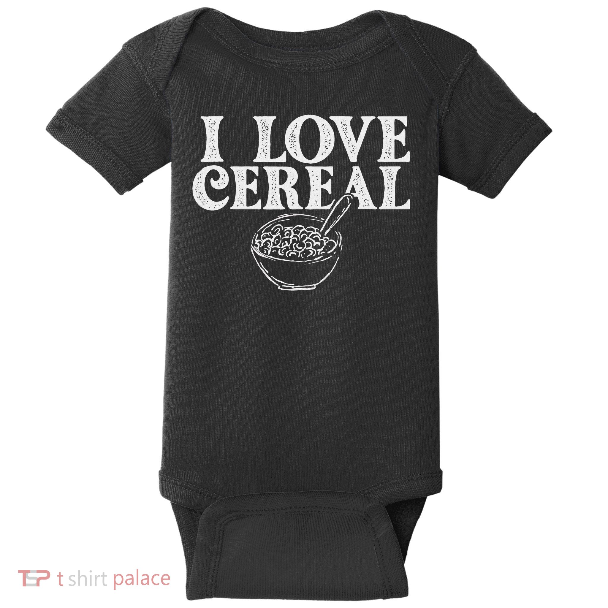 I Love Cereal Funny Cereal Breakfast Lover Baby Bodysuit