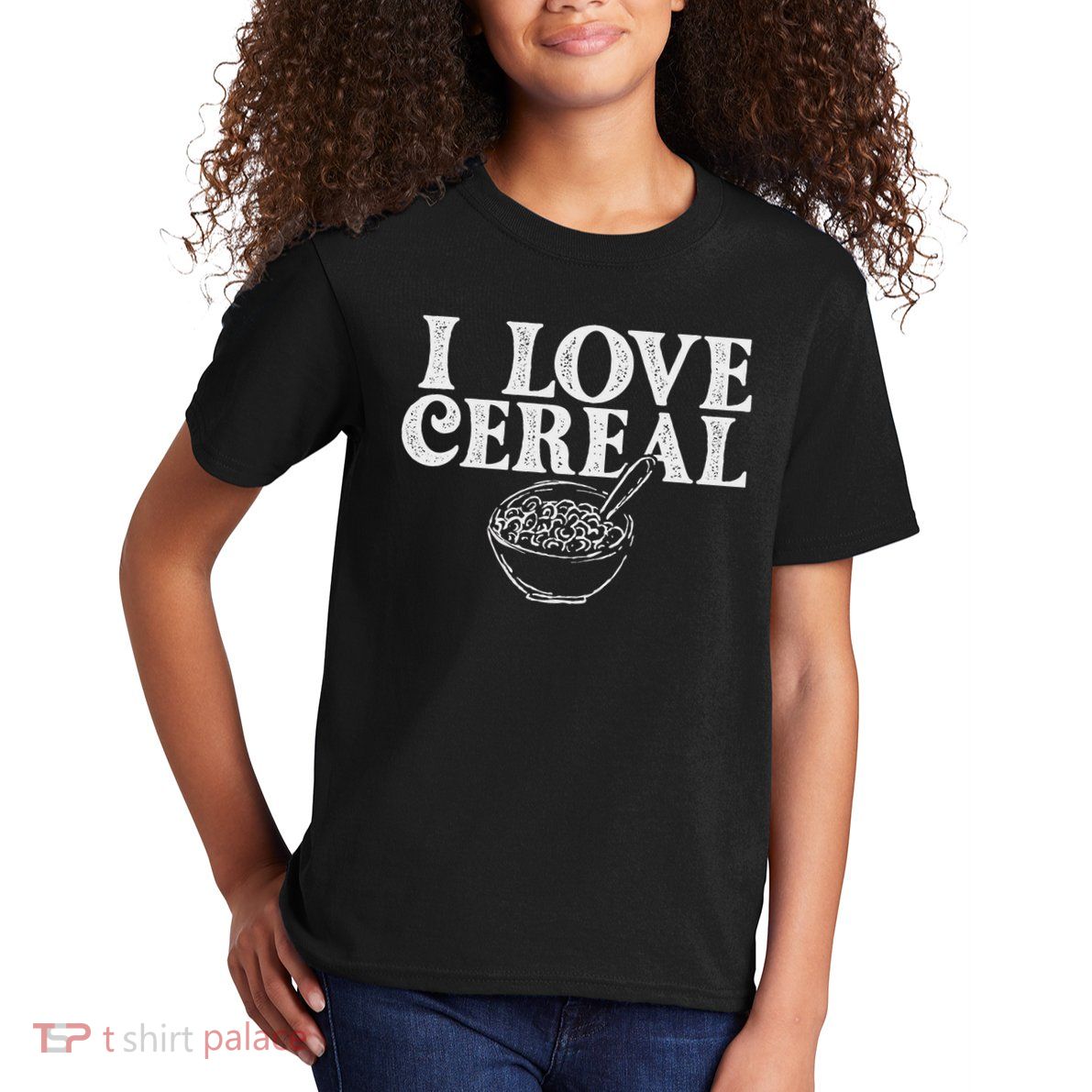 I Love Cereal Funny Cereal Breakfast Lover Kids T-Shirt