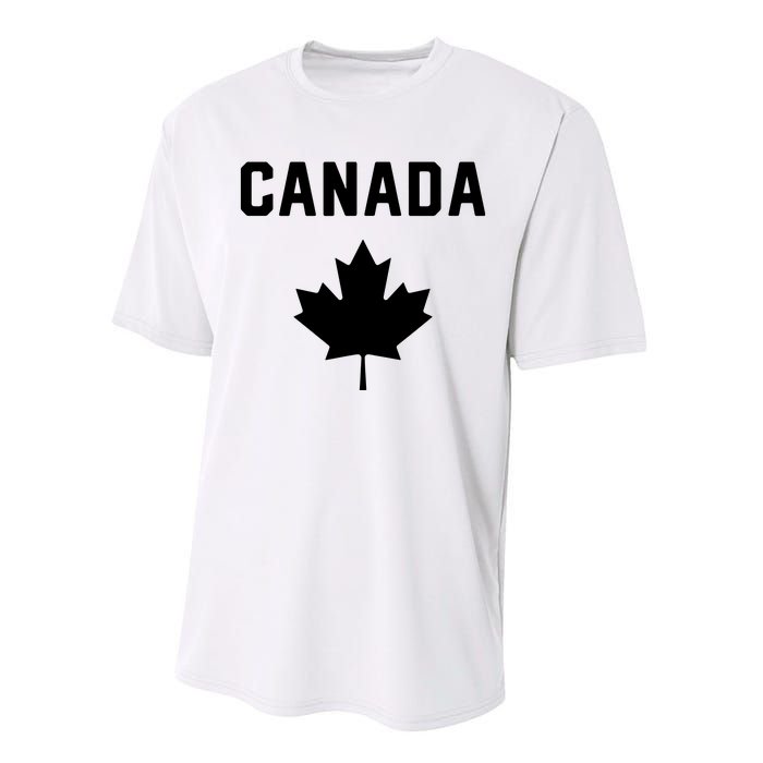 I Love Canada Minimalist Canadian Flag Performance Sprint T-Shirt