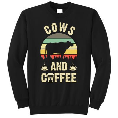 I like Cows & Coffee Funny vintage Pet theme lover Sweatshirt