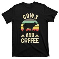 I like Cows & Coffee Funny vintage Pet theme lover T-Shirt