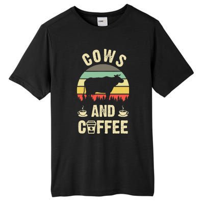 I like Cows & Coffee Funny vintage Pet theme lover Tall Fusion ChromaSoft Performance T-Shirt