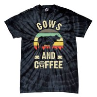 I like Cows & Coffee Funny vintage Pet theme lover Tie-Dye T-Shirt