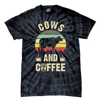 I like Cows & Coffee Funny vintage Pet theme lover Tie-Dye T-Shirt