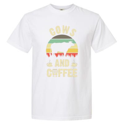 I like Cows & Coffee Funny vintage Pet theme lover Garment-Dyed Heavyweight T-Shirt