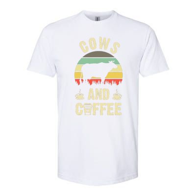 I like Cows & Coffee Funny vintage Pet theme lover Softstyle CVC T-Shirt