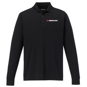 I Love Cheesecake Gift Performance Long Sleeve Polo