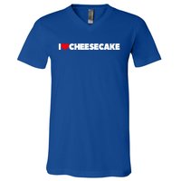 I Love Cheesecake Gift V-Neck T-Shirt