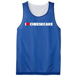 I Love Cheesecake Gift Mesh Reversible Basketball Jersey Tank