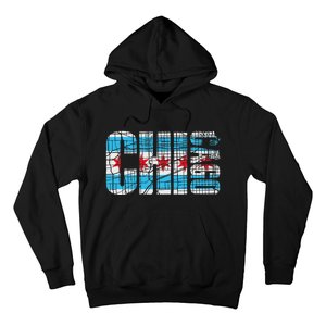 I Love Chicago Chicago Map Graphic Design  Chicago City Hoodie