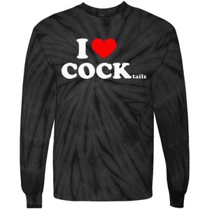 I Love Cocktails I Heart Cocktail Funny Drinking Party Tie-Dye Long Sleeve Shirt