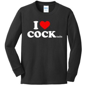 I Love Cocktails I Heart Cocktail Funny Drinking Party Kids Long Sleeve Shirt