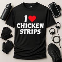 I Love Chicken Strips Crispy Chicken Fingers Fast Food Lover  Cooling Performance Crew T-Shirt