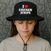 I Love Chicken Strips Crispy Chicken Fingers Fast Food Lover  Bucket Hat