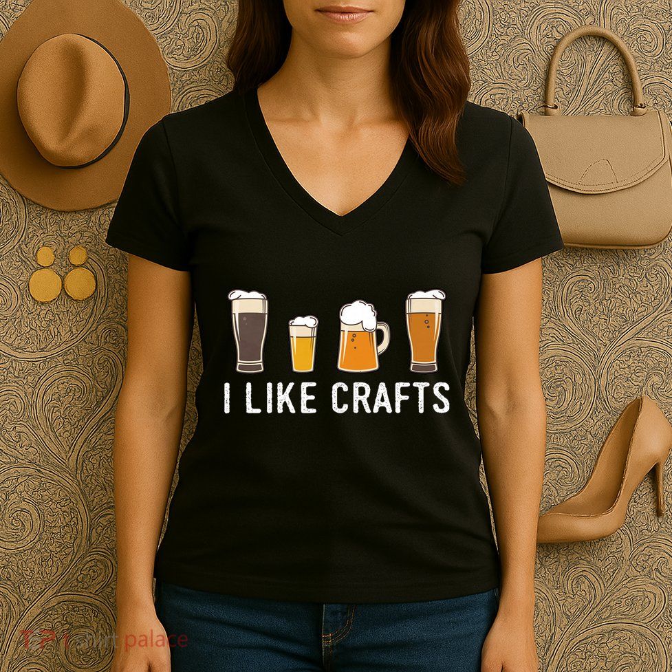 I Like Crafts Beer Women's V-Neck T-Shirt