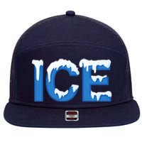 Ice Logo Costume 7 Panel Mesh Trucker Snapback Hat