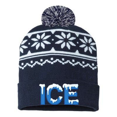 Ice Logo Costume USA-Made Snowflake Beanie