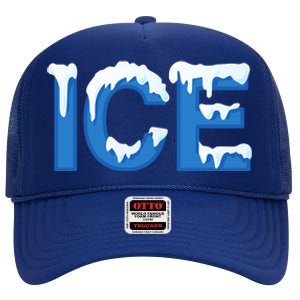 Ice Logo Costume High Crown Mesh Back Trucker Hat