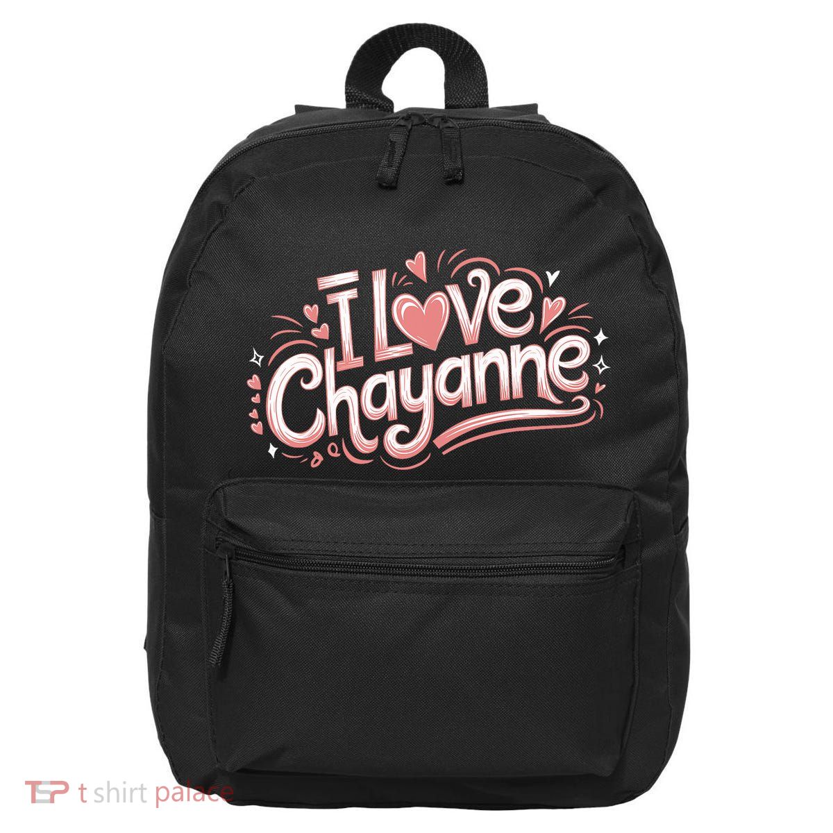 I Love Chayanne Girlfriend Boyfriend Couples First Name 16 in Basic Backpack