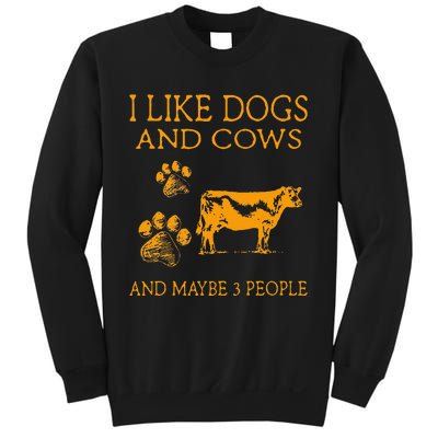 I Like Cows And Maybe Like 3 People Cow Farmer Retro Sweatshirt