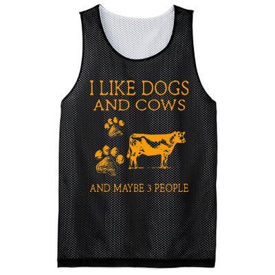 I Like Cows And Maybe Like 3 People Cow Farmer Retro Mesh Reversible Basketball Jersey Tank