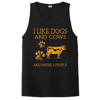 I Like Cows And Maybe Like 3 People Cow Farmer Retro PosiCharge Competitor Tank