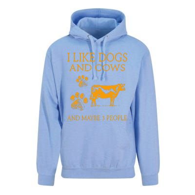 I Like Cows And Maybe Like 3 People Cow Farmer Retro Unisex Surf Hoodie