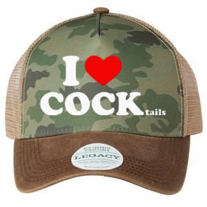 I Love Cocktails I Heart Cocktail Funny Drinking Party Legacy Tie Dye Trucker Hat