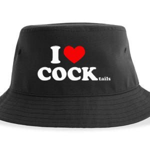 I Love Cocktails I Heart Cocktail Funny Drinking Party Sustainable Bucket Hat