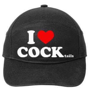 I Love Cocktails I Heart Cocktail Funny Drinking Party 7-Panel Snapback Hat