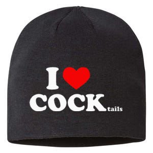 I Love Cocktails I Heart Cocktail Funny Drinking Party Sustainable Beanie