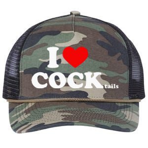 I Love Cocktails I Heart Cocktail Funny Drinking Party Retro Rope Trucker Hat Cap