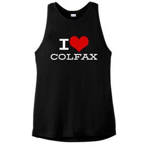 I Love Colfax Colorado Ladies PosiCharge Tri-Blend Wicking Tank